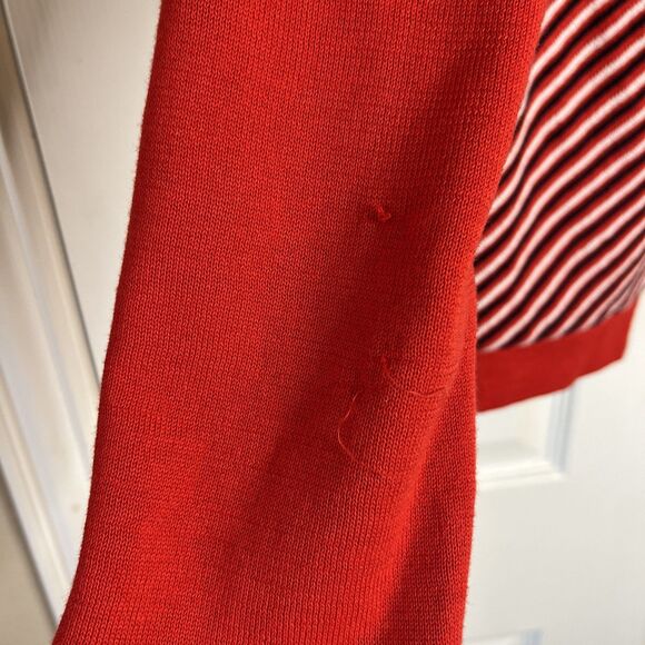 Cabi Reversible Deadline Red, White, Blue Cardigan M/L Size Tag - Picture 8 of 9